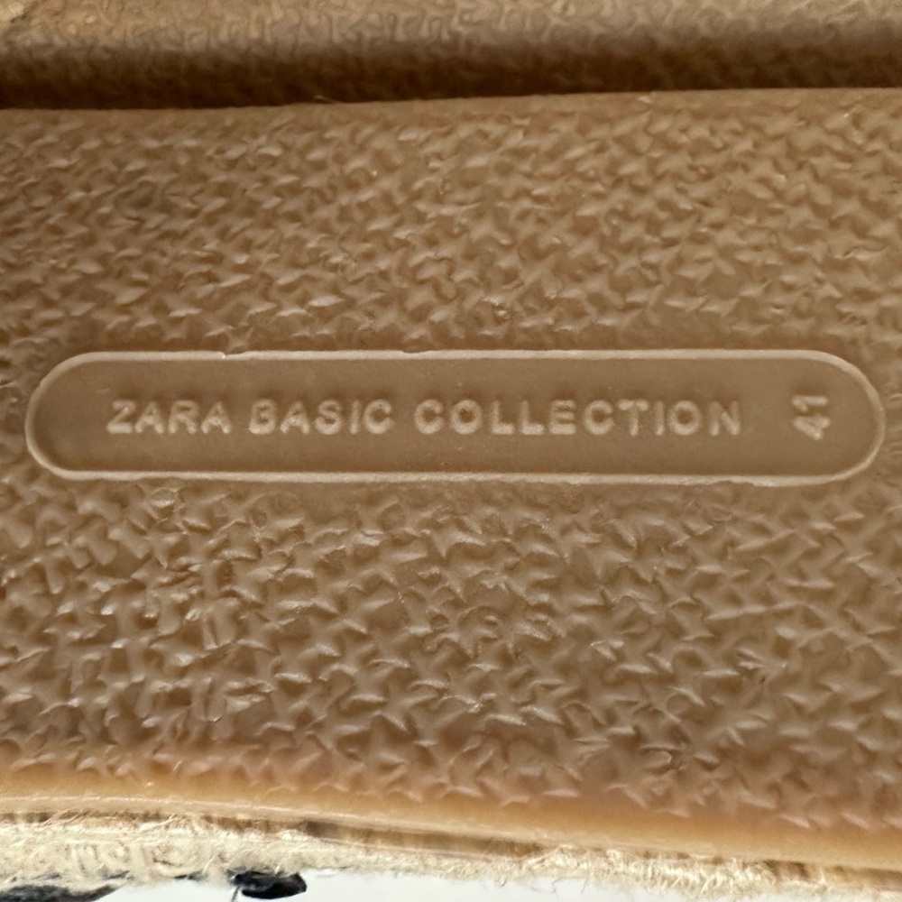 Zara Basic Collection Black Denim Espadrille Slip… - image 9